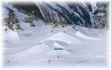 Snowpark Kitzsteinhorn v Rakousku