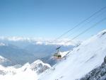 Kaprun a gondola jedoucí na ledovec Kitzsteinhorn